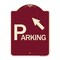 Signmission Parking W/ Arrow Pointing to Top Left Heavy-Gauge Aluminum Sign, 24" x 18", BU-1824-24517 A-DES-BU-1824-24517 - alternate 1
